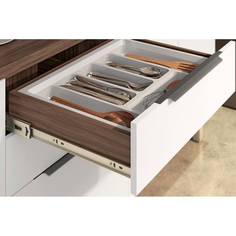 Cozinha Completa Nesher Donna 5 Peças CZ18 Cor Nogal/Branco